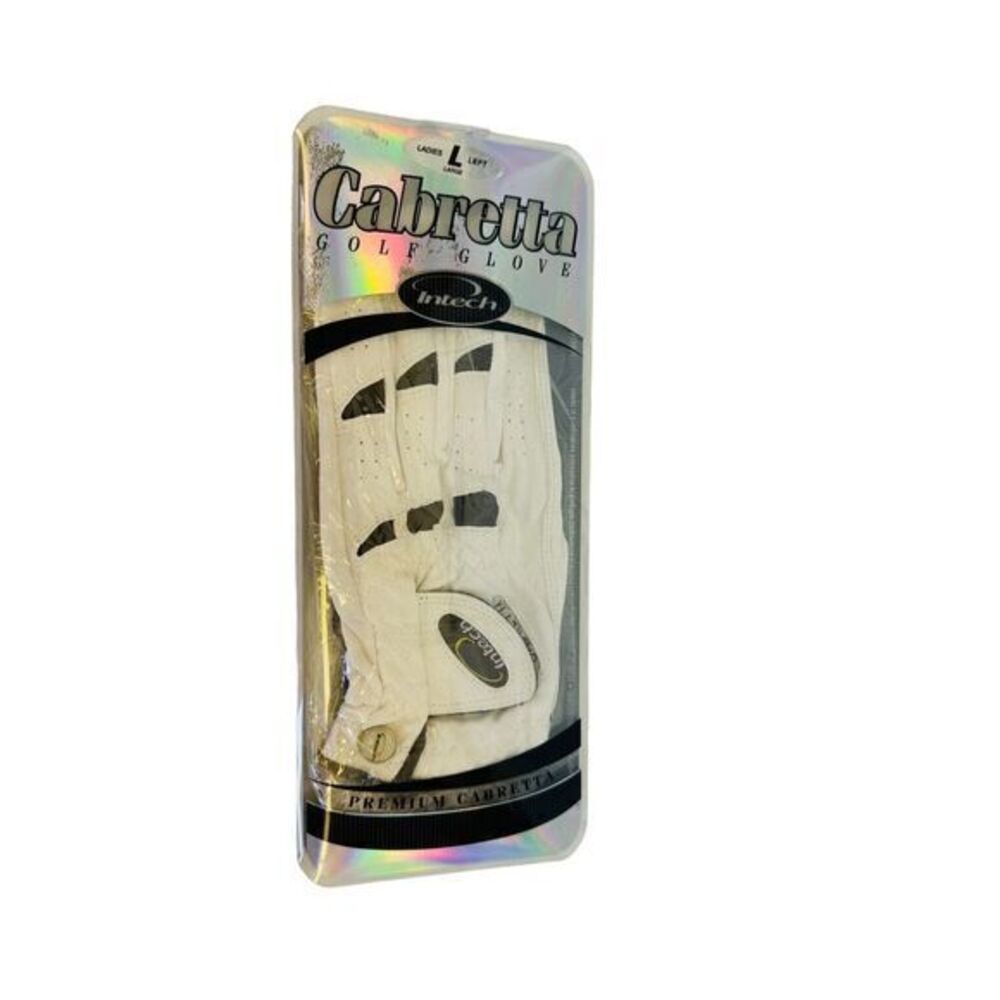 Ladies Cabretta Golf Glove NWT White Leather Intech Left Hand 1pc Size Large‎